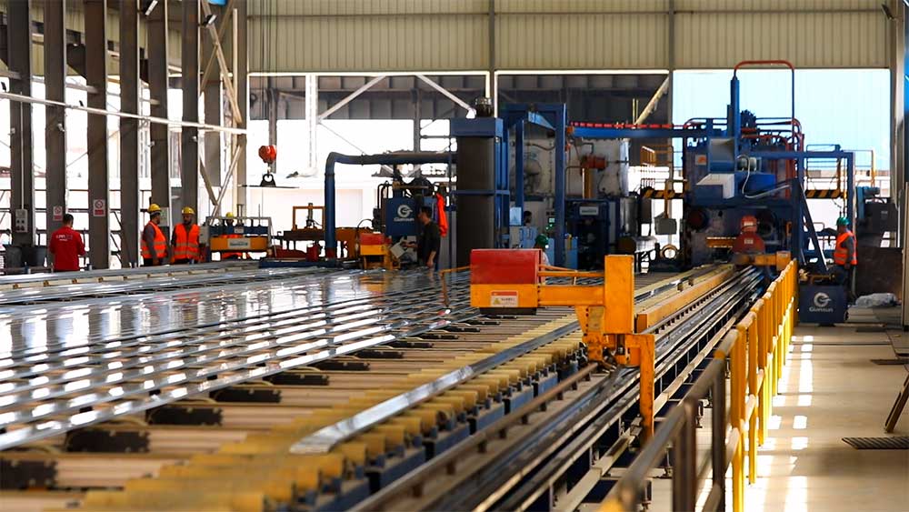 Aluminum extrusion and painting factories