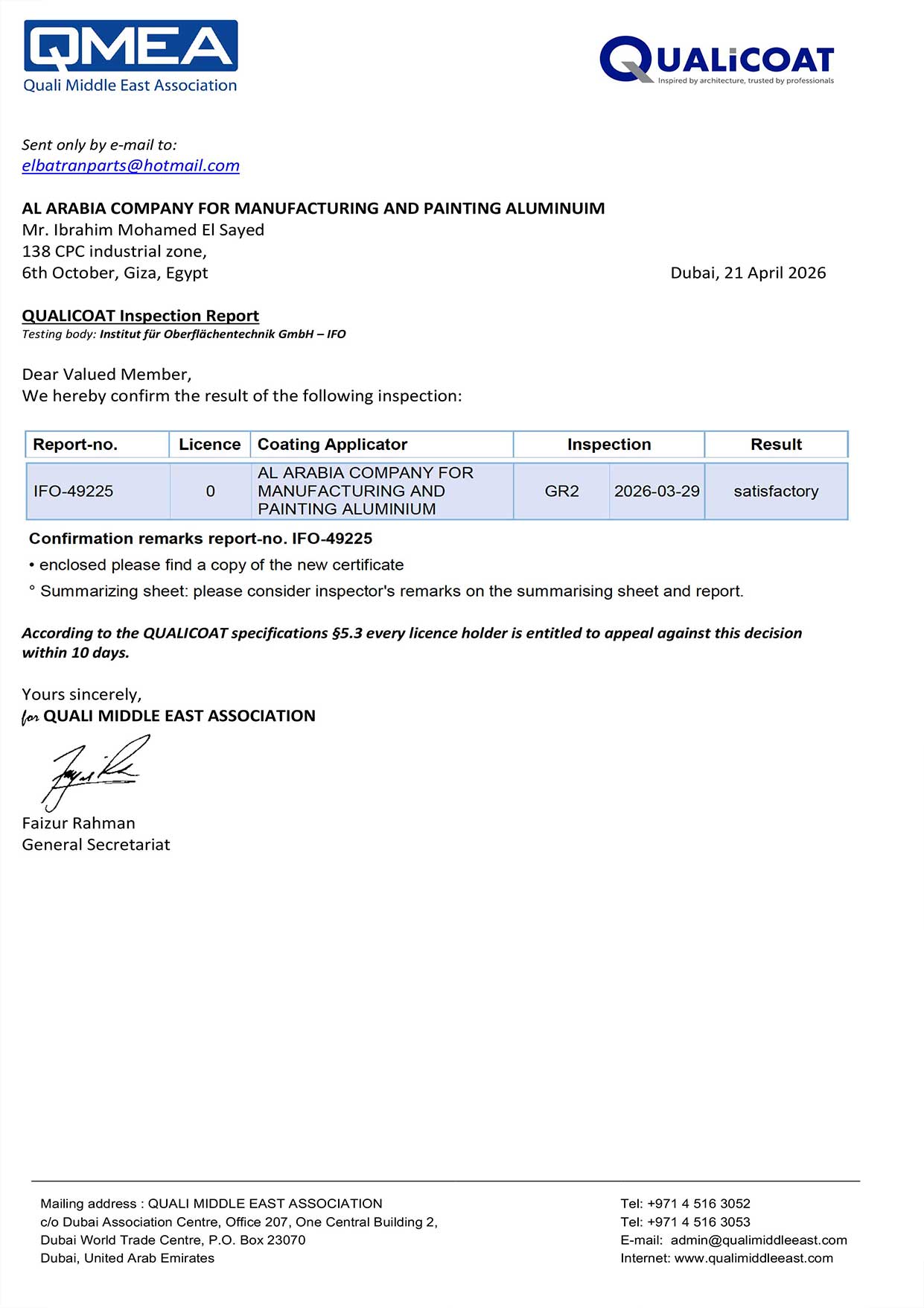 Electrostatic painting department
